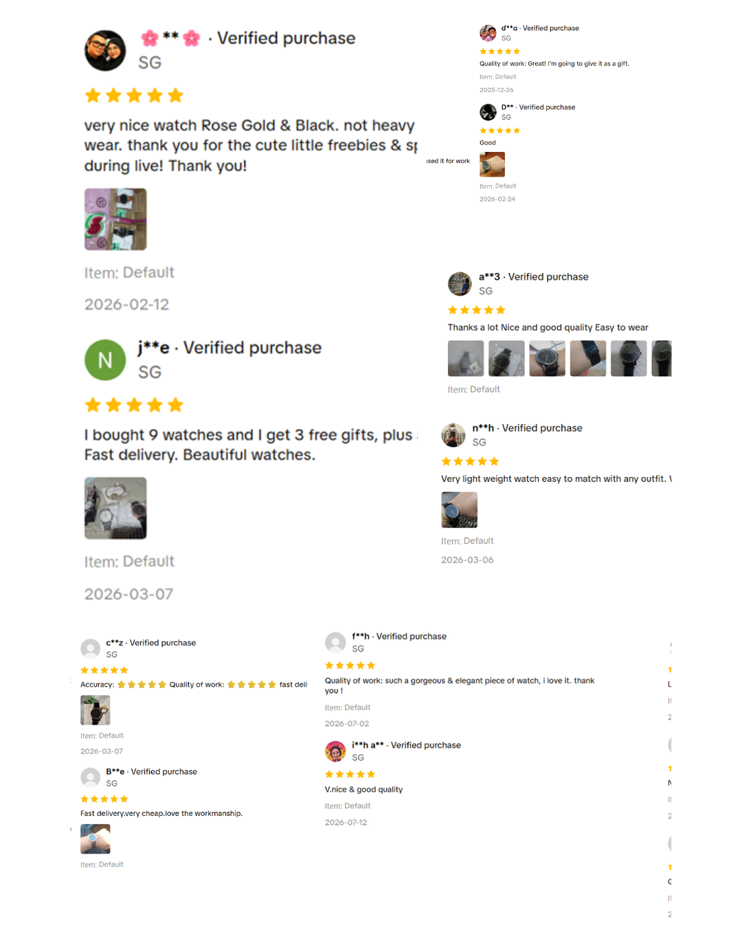 Ulasan pelanggan TbT Watches